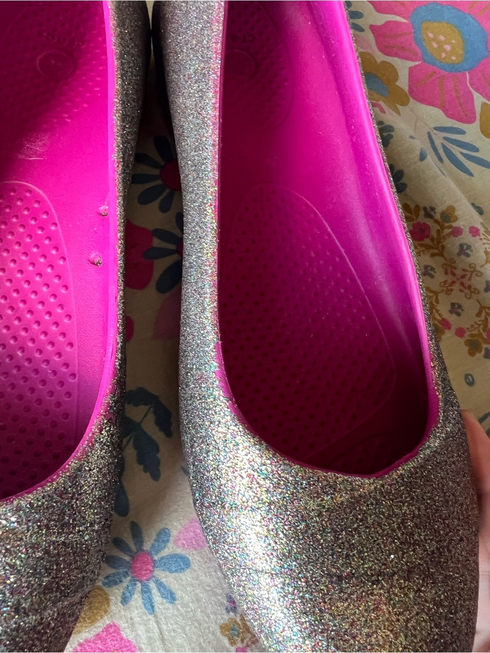 CROCS Glitter Ballet Flats - Size 8 - Picture 5 of 6
